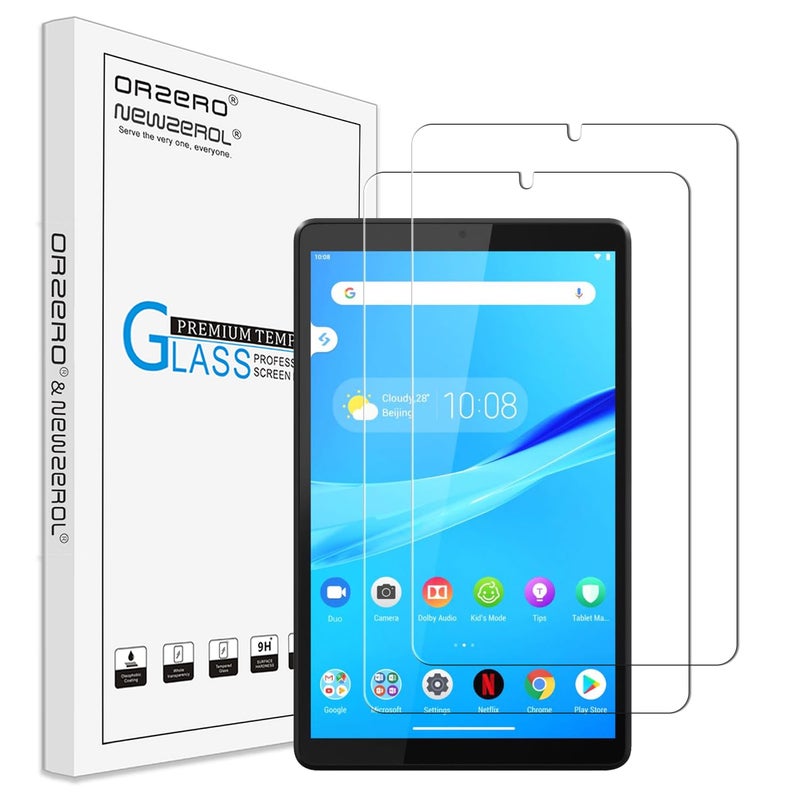 Orzero (2 Pack) Tempered Glass Screen Protector Compatible for Lenovo Tab M8 3rd/2nd/1st Gen 8 inch, Protector De Pantalla 9 Hardness HD Anti-Scratch Full-Coverage (Not for Tab M8 4th 2023) - Image 1